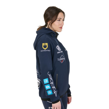 Veste Softshell Equestro New Style Multilogo Marine blazer Bleu marine