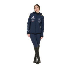 Veste Softshell Equestro New Style Multilogo Marine blazer Bleu marine