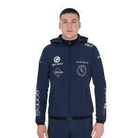 Veste Softshell homme Equestro New Style Multilogo Marine blazer Bleu marine