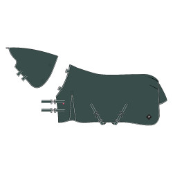 Couverture de paddock Imperial Riding Basic avec couvre-cou amovible 400gr Couverture de paddock Imperial Riding Basic avec couvre-cou amovible 400gr