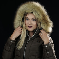 Parka femme VAASA Flags & Cup Taupe Marron Parka femme VAASA Flags & Cup Taupe Marron