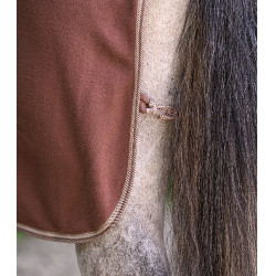 Couverture Economic polaire Waldhausen avec sangles croisées Mocca Marron