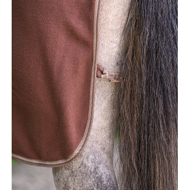 Couverture Economic polaire Waldhausen avec sangles croisées Mocca Marron