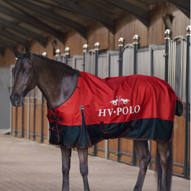 Couverture de paddock HV Polo Essential 200gr 600D Rose rouge Couverture de paddock HV Polo Essential 200gr 600D Rose rouge