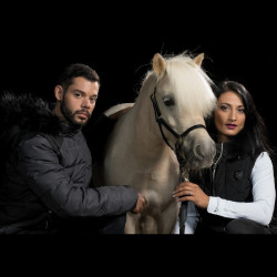 Parka Homme QUEBEC Flags & Cup Gris chiné / noir