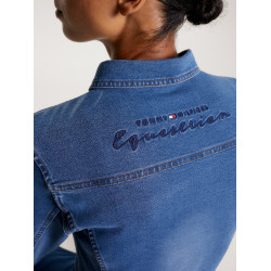 Chemise en denim Tommy Hilfiger Equestrian stretch woodside femme Heritage Bleu Chemise en denim Tommy Hilfiger Equestrian stretch woodside femme Heritage Bleu