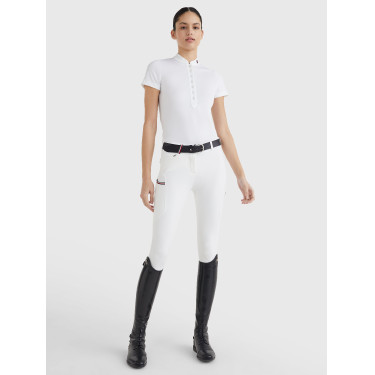 Tunique femme à manches courtes ELOISE blanc / noir