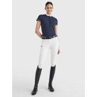 Polo de concours Tommy Hilfiger Equestrian manches courtes femme Blanc optique Polo de concours Tommy Hilfiger Equestrian manches courtes femme Blanc optique