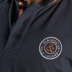 Polo homme MEXICO Flags & Cup Bleu marine