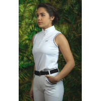 Polo SANTANA femme sans manches Flags & Cup Blanc