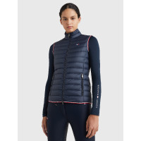 Veste sans manches Tommy Hilfiger Equestrian femme légère en duvet recyclé Desert sky Bleu