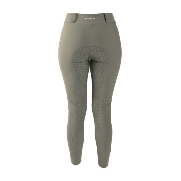 Legging d’équitation Kentucky Classic Full Grip femme Vert poussiéreux