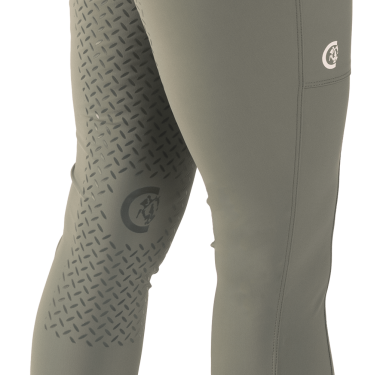 Legging d’équitation Kentucky Classic Full Grip femme Vert poussiéreux