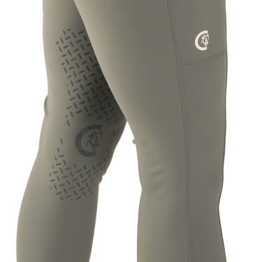 Legging d'Equitation Kentucky Classic Grip au Genou femme Vert poussiéreux