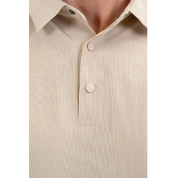 Polo SG x Harcour Nino homme manches courtes Lin Beige Polo SG x Harcour Nino homme manches courtes Lin Beige