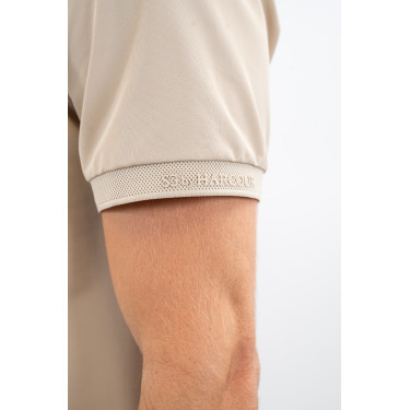Polo SG x Harcour Nino homme manches courtes Lin Beige Polo SG x Harcour Nino homme manches courtes Lin Beige