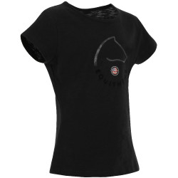 T-shirt Equithème Claire Enfant Noir