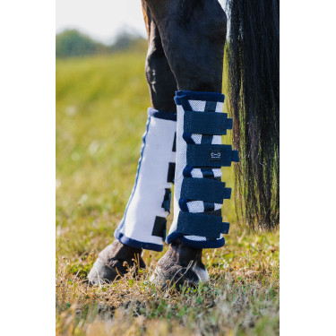 Guêtres anti-mouches Riding World par 4 Blanc