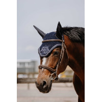 Bonnet chasse mouche Equithème Brocart Bleu ciel Bonnet chasse mouche Equithème Brocart Bleu ciel