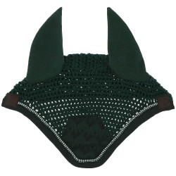 Bonnet chasse mouche Equithème Brocart Vert foncé Bonnet chasse mouche Equithème Brocart Vert foncé