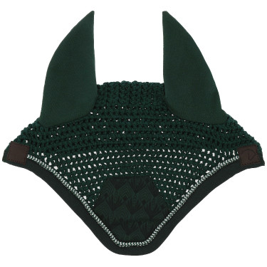 Bonnet chasse mouche Equithème Brocart Vert foncé Bonnet chasse mouche Equithème Brocart Vert foncé