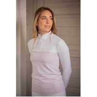 Polo de concours Pénélope Debbie Blanc / rose Polo de concours Pénélope Debbie Blanc / rose