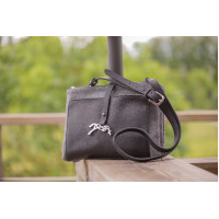 Sac Pénélope Pablito grand modèle Motif chevron / noir