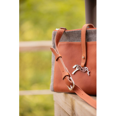 Sac Pénélope Pablito grand modèle Motif chevron / cognac Marron