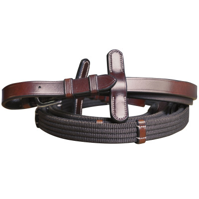 Rênes Tissu à arrêtoirs Lexington 19 mm Noir