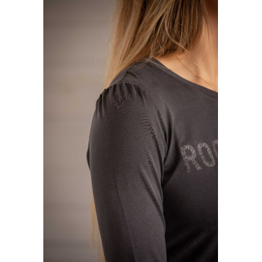 T-shirt Pénélope Lovely manches longues Anthracite Gris