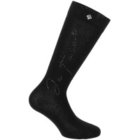 Chaussettes Je t'aime Equithème Cassis Noir