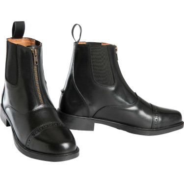 Boots Enfants Equithème Zip Cuir Noir