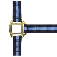 Licol nylon doublé cuir Norton Marine / ciel Bleu