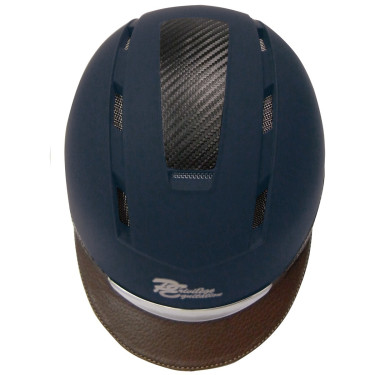 Casque Privilege Equitation CONFORT Marine / marron Bleu