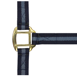 Licol nylon doublé cuir Norton Bleu marine / gris