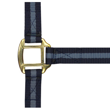 Licol nylon doublé cuir Norton Bleu marine / gris