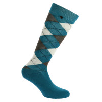 Chaussettes Equithème Argyle femme Saphir / écru Bleu