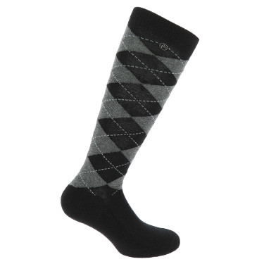 Chaussettes Equithème Argyle femme Noir / gris