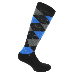 Chaussettes Equithème Argyle femme Noir / bleu