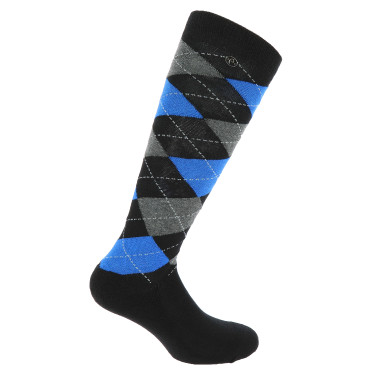 Chaussettes Equithème Argyle femme Noir / bleu