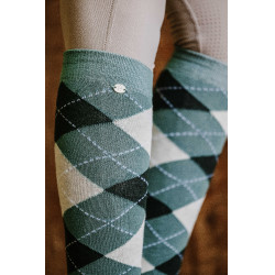 Chaussettes Equithème Argyle femme Vert sauge / anthracite Chaussettes Equithème Argyle femme Vert sauge / anthracite