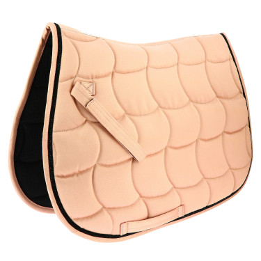 Tapis de selle Equithème Satin Or rose Noir