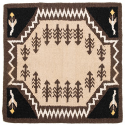 Tapis navajo Westride by Franck Perret Sioux Marron / beige