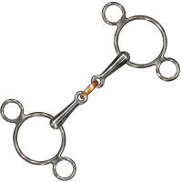 Filet concours Double Brisure Privilege Equitation Inox / olive cuivre