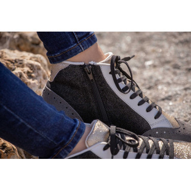 Sneakers Jupiter High Top Pénélope Noir / gris
