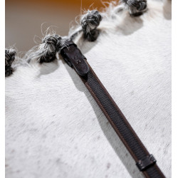 Rênes Horseware Continental grip caoutchouc Noir