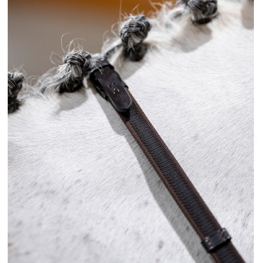 Rênes Horseware Continental grip caoutchouc Noir