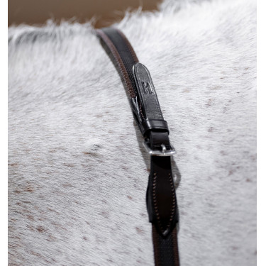 Rênes Horseware Continental grip caoutchouc Noir