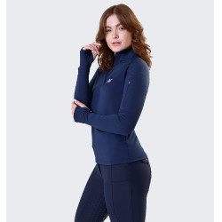 Polo 1/4 Zip Horseware hiver Strive femme Marine Bleu marine Polo 1/4 Zip Horseware hiver Strive femme Marine Bleu marine
