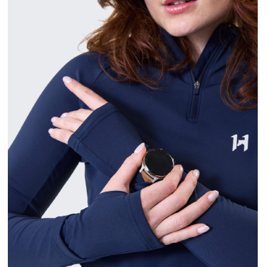 Polo 1/4 Zip Horseware hiver Strive femme Marine Bleu marine Polo 1/4 Zip Horseware hiver Strive femme Marine Bleu marine